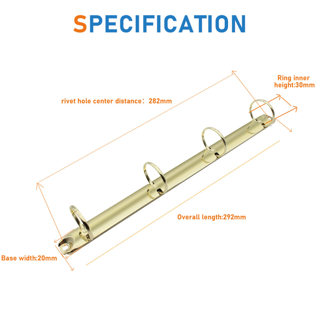 4 holes ring binder clip