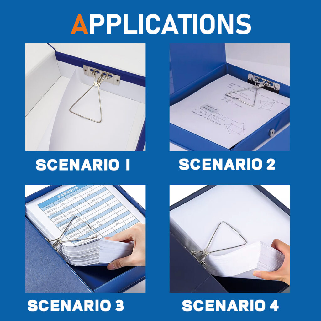 Shape Metal Box File Clip For Clipboard
