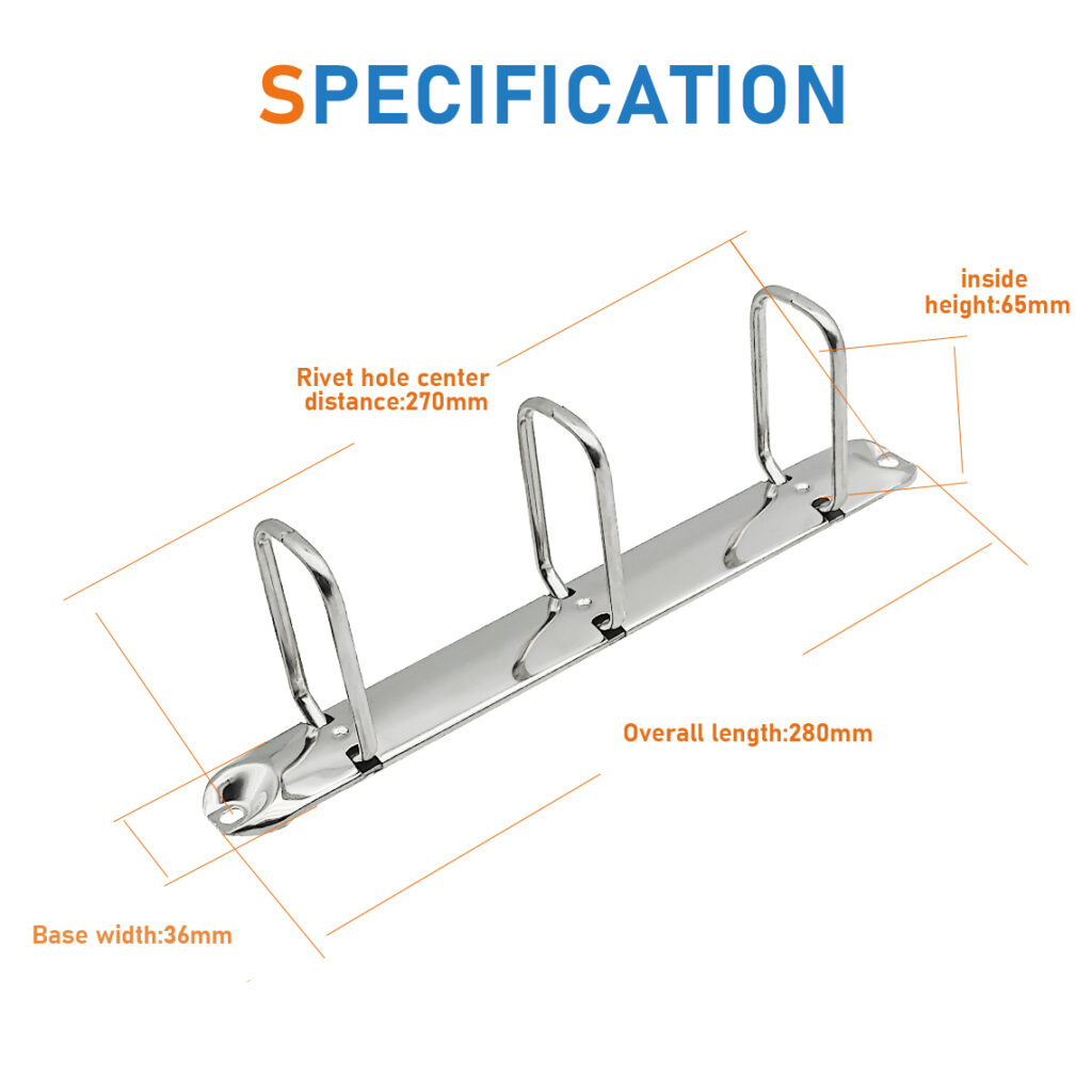 3 ring binder clip file binding folder