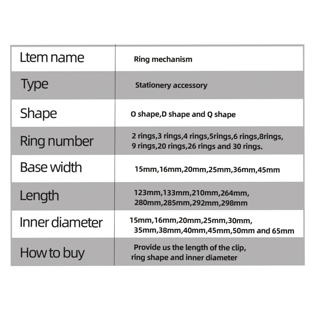 130mm Colorful 6-Ring Binder Clip