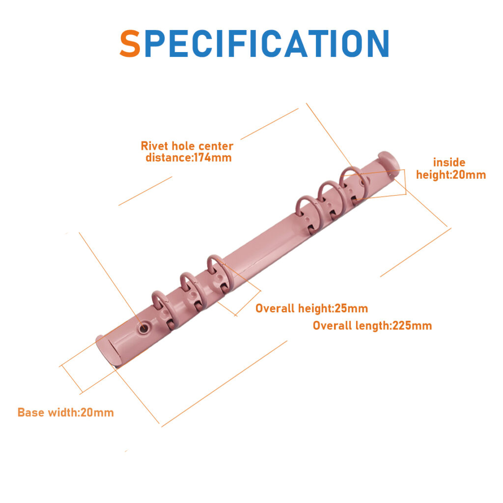 216MM color 6 ring binder clip