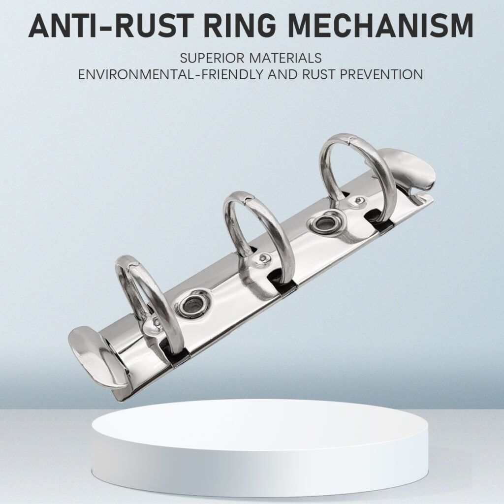 Metal 3-ring binder clip