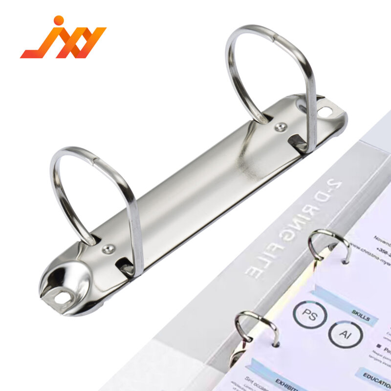 Metal 2-ring binder clip