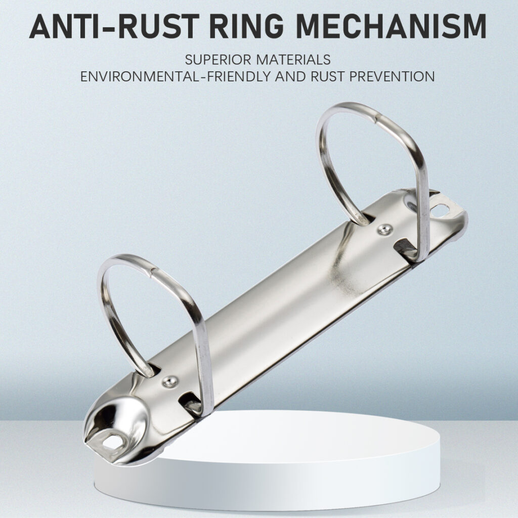 Metal 3-ring binder clip