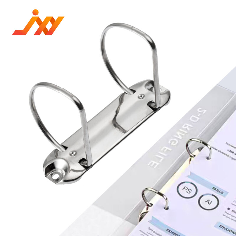 Metal 2-ring binder clip