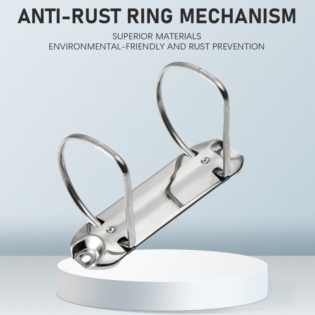 Metal 2-ring binder clip