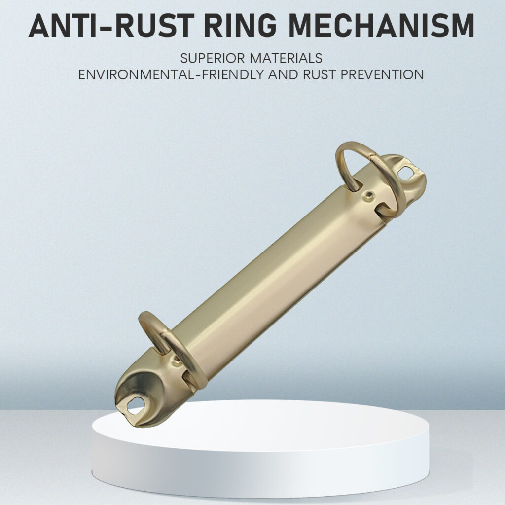 Metal 2-ring binder clip