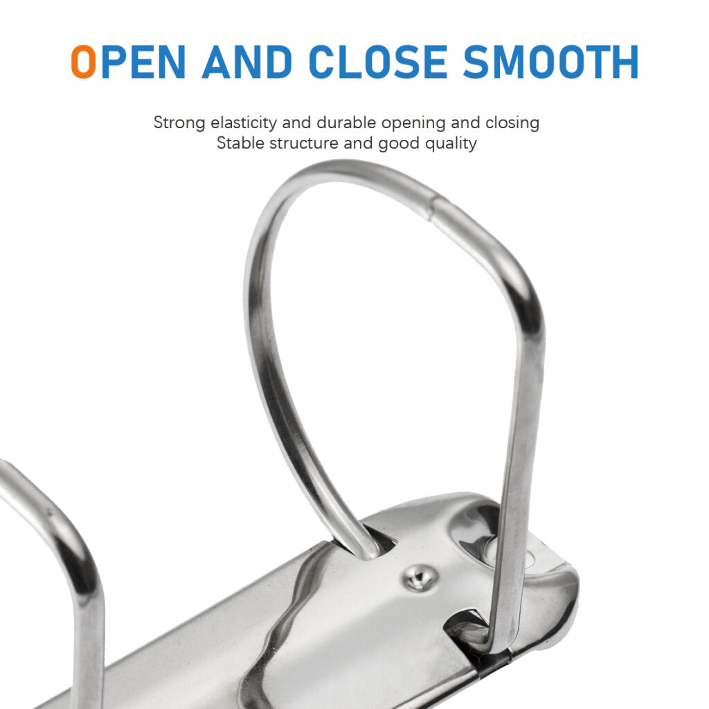 Metal 2-ring binder clip