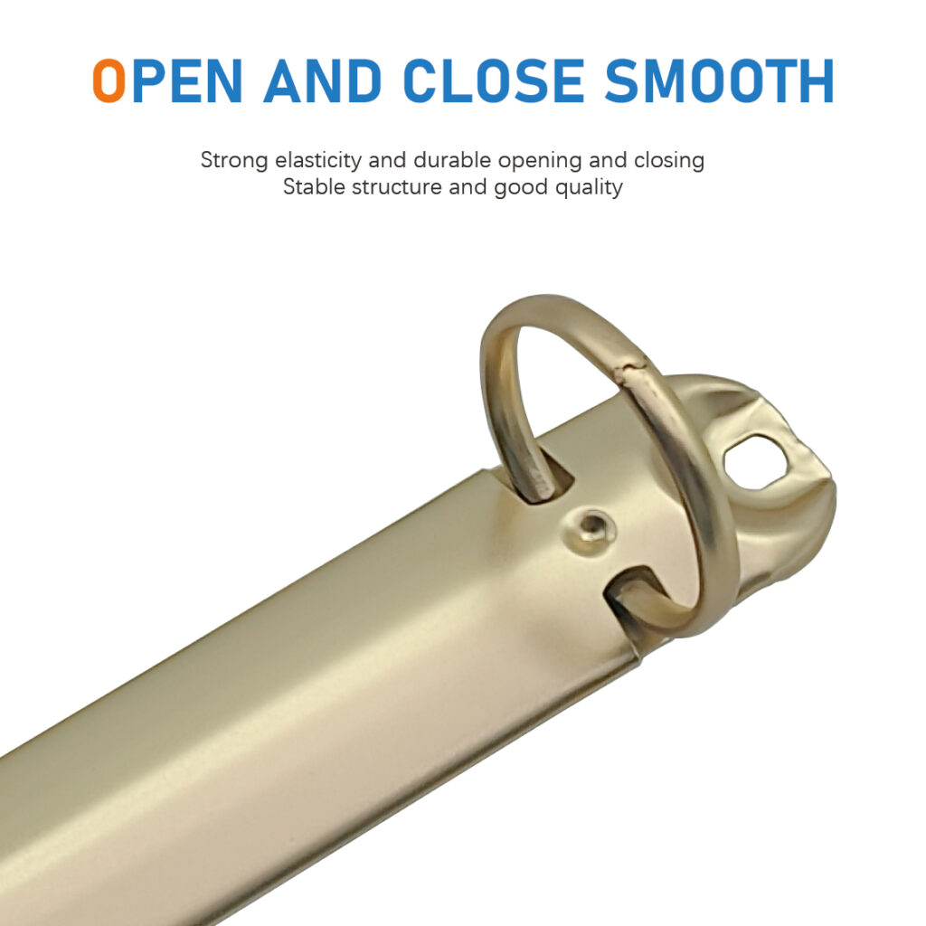 Metal 2-ring binder clip