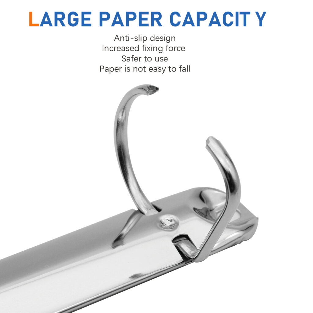 Metal 3-ring binder clip