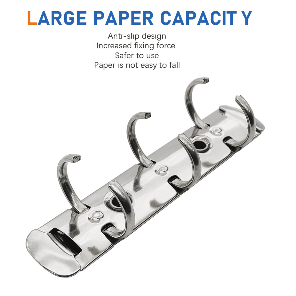 Metal 3-ring binder clip
