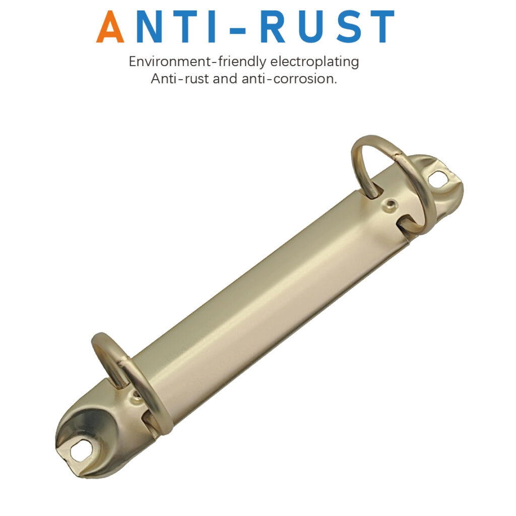 Metal 2-ring binder clip