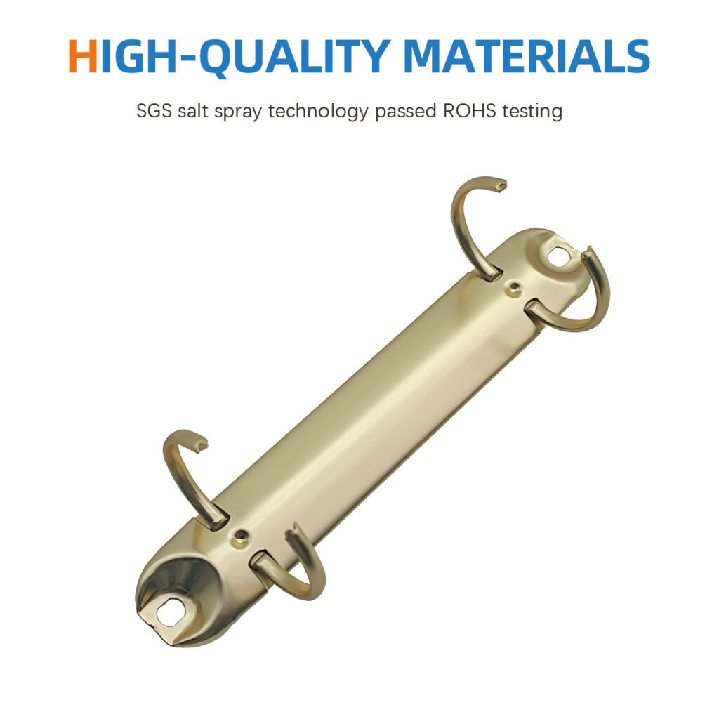 Metal 2-ring binder clip