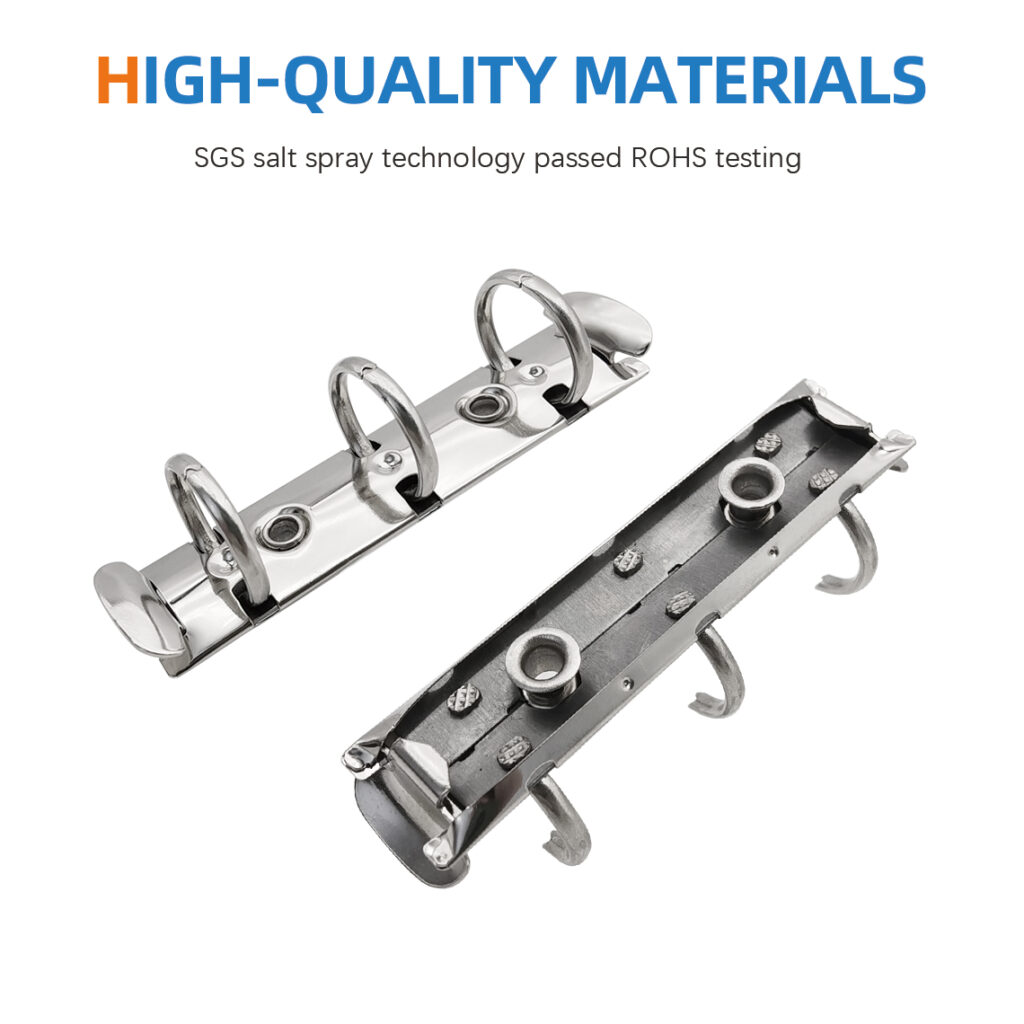 Metal 3-ring binder clip