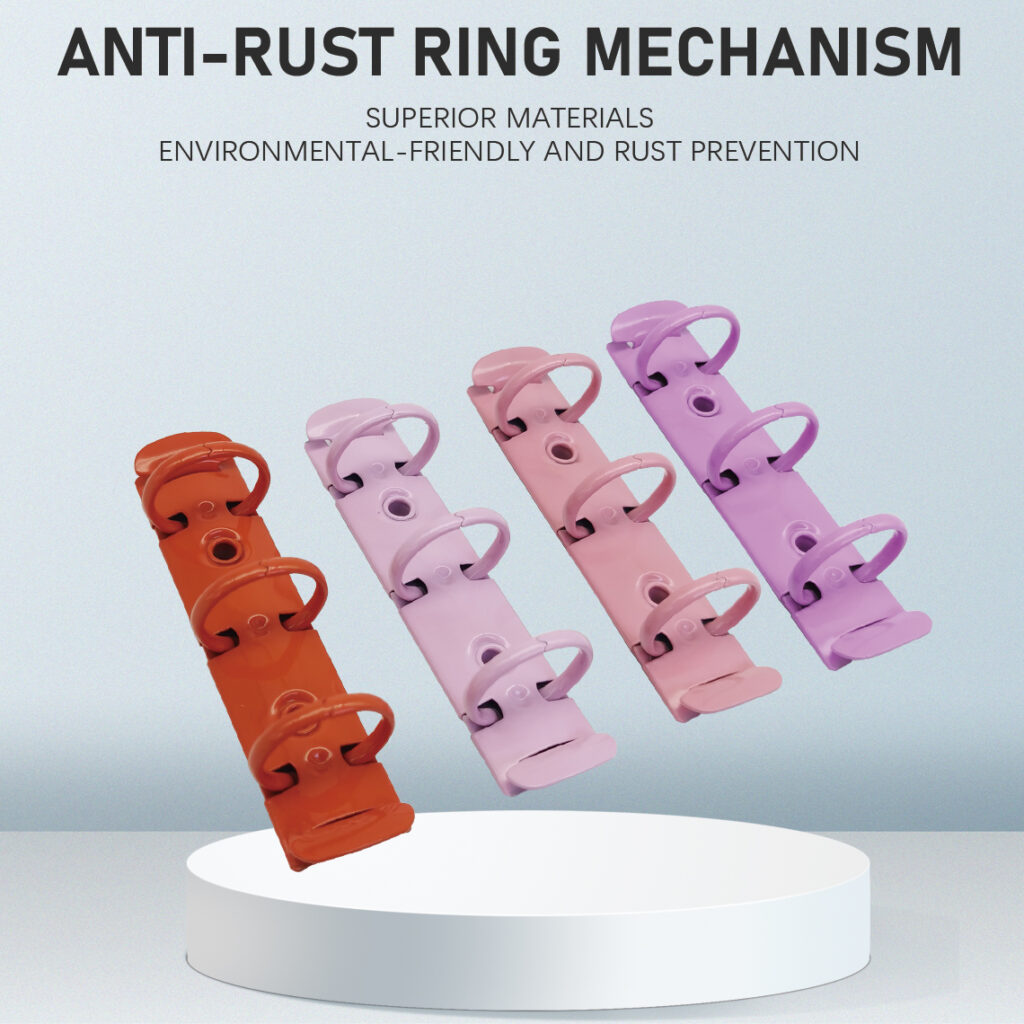 Metal 3-ring binder clip