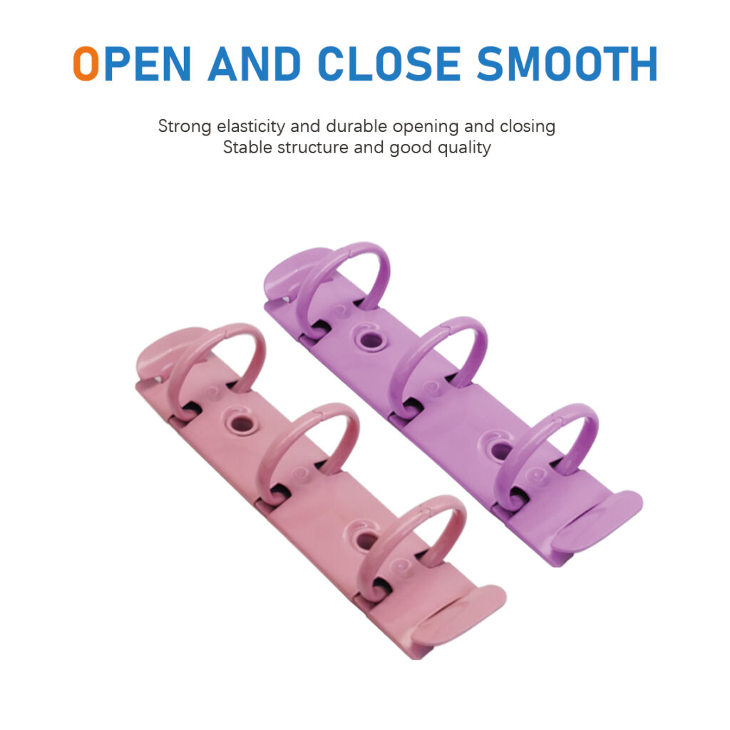 Metal 3-ring binder clip