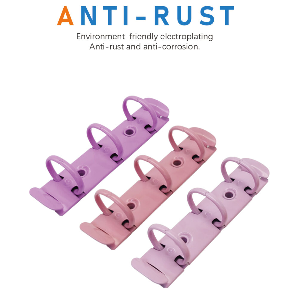 Metal 3-ring binder clip