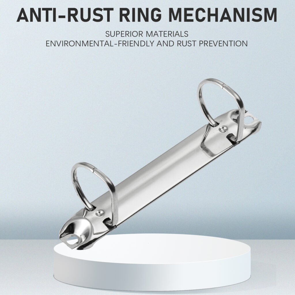 Metal 2-ring binder clip