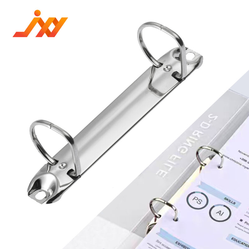 Metal 2-ring binder clip