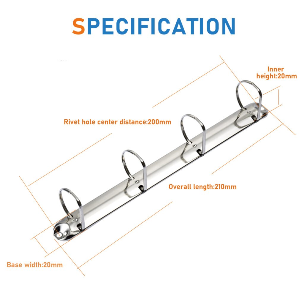 Metal 4-ring binder clip
