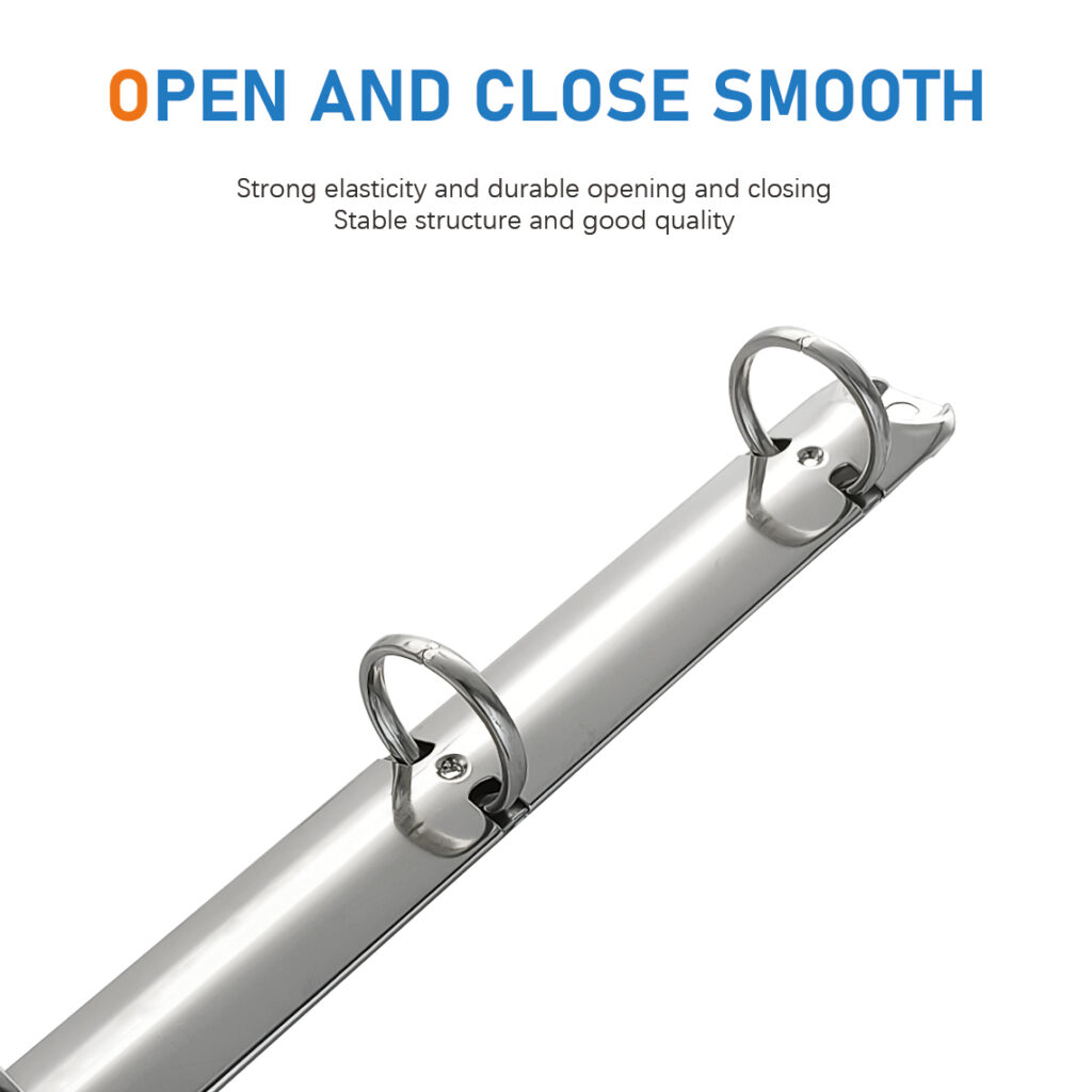 Metal 3-ring binder clip