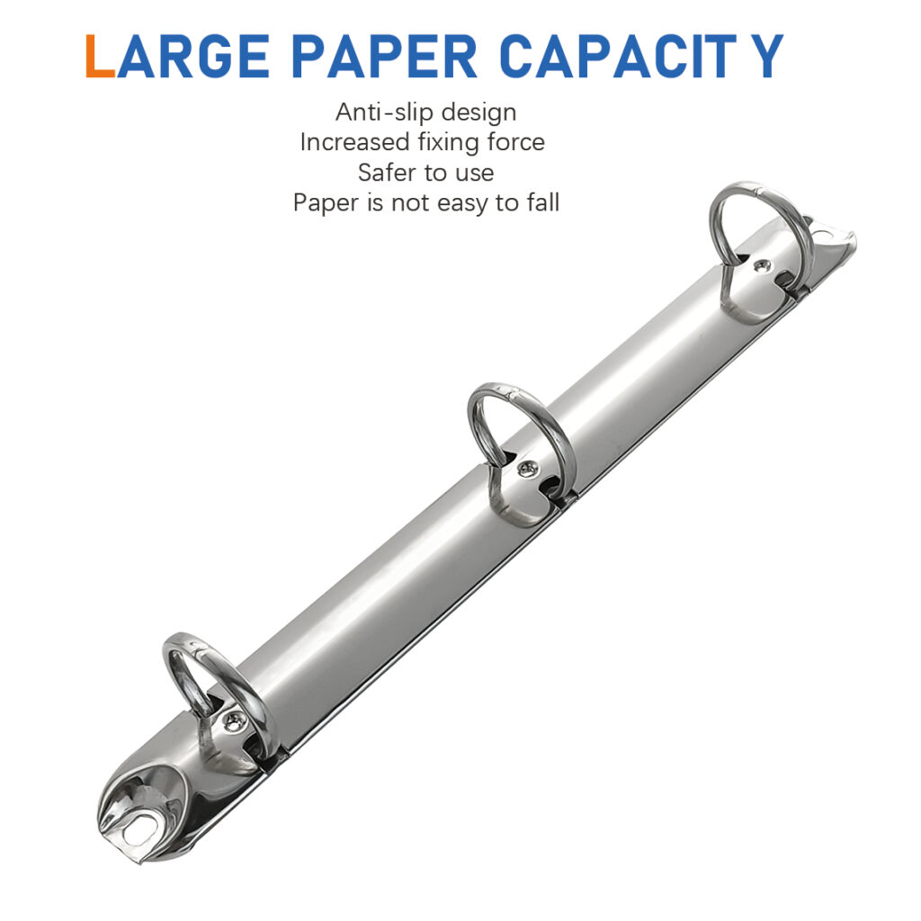 Metal 3-ring binder clip