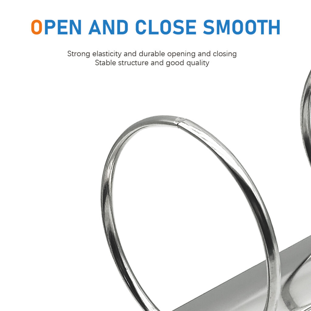 Metal 3-ring binder clip