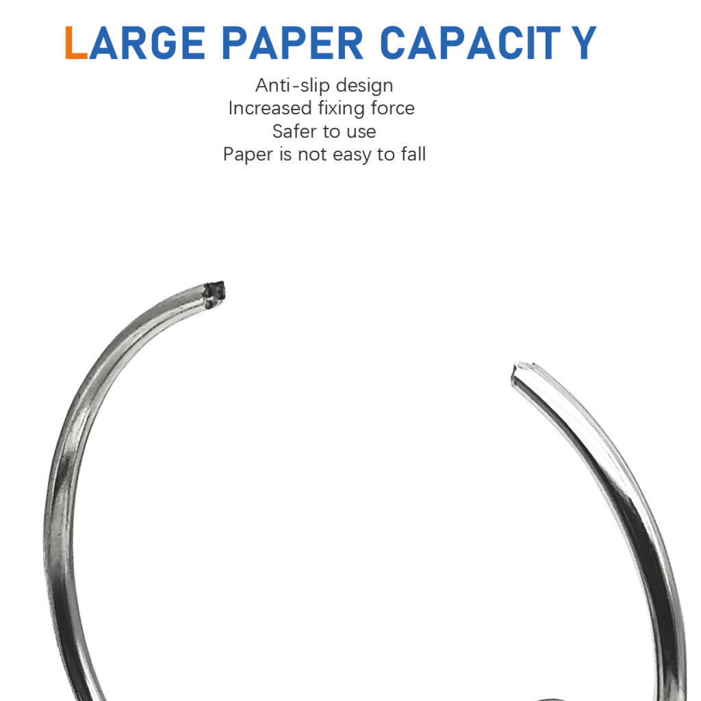 Metal 3-ring binder clip