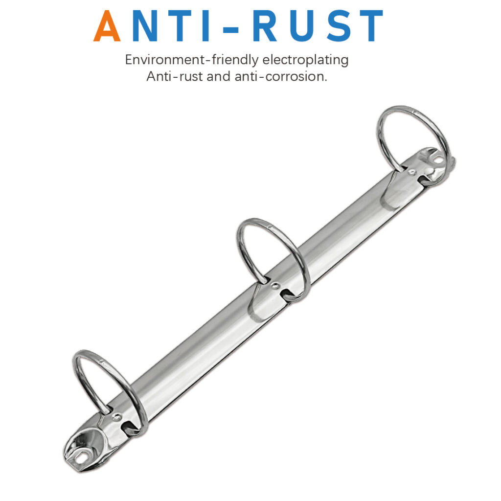 Metal 3-ring binder clip