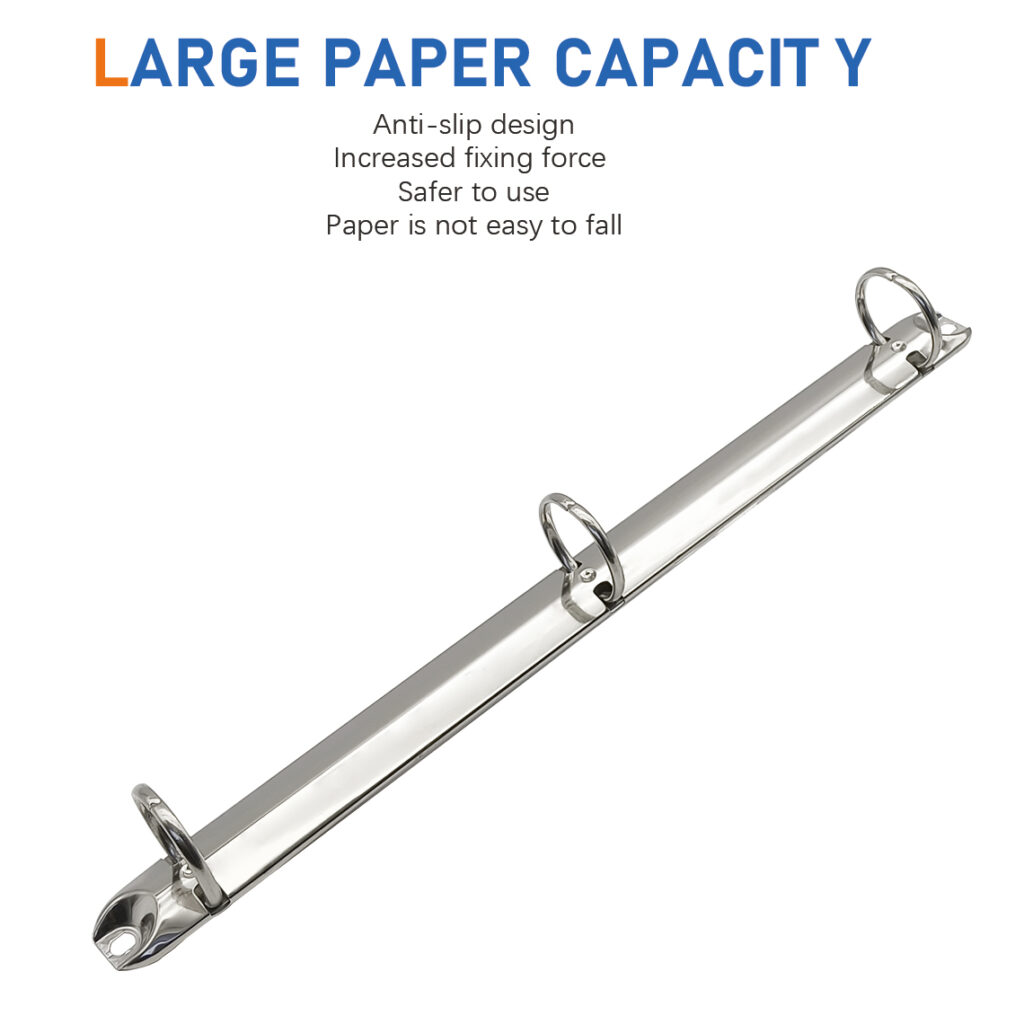 Metal 3-ring binder clip