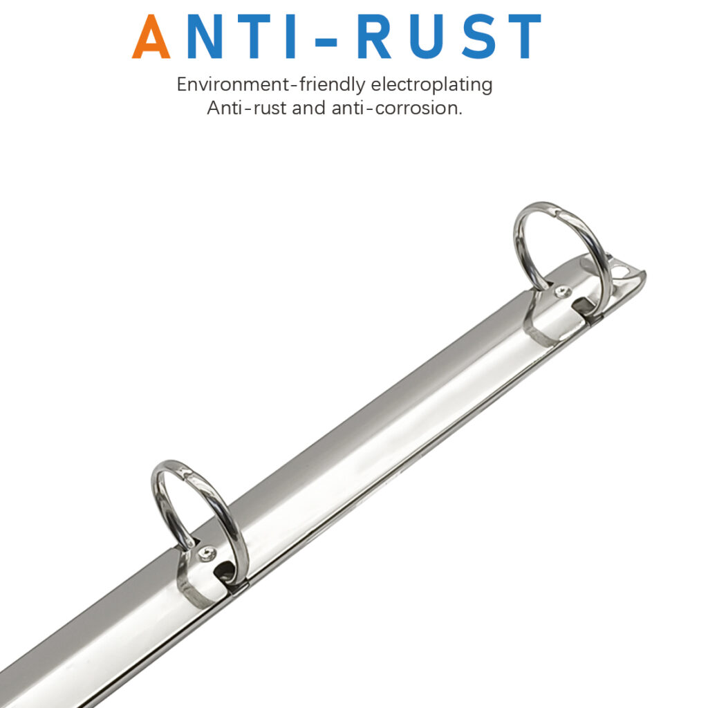 Metal 3-ring binder clip