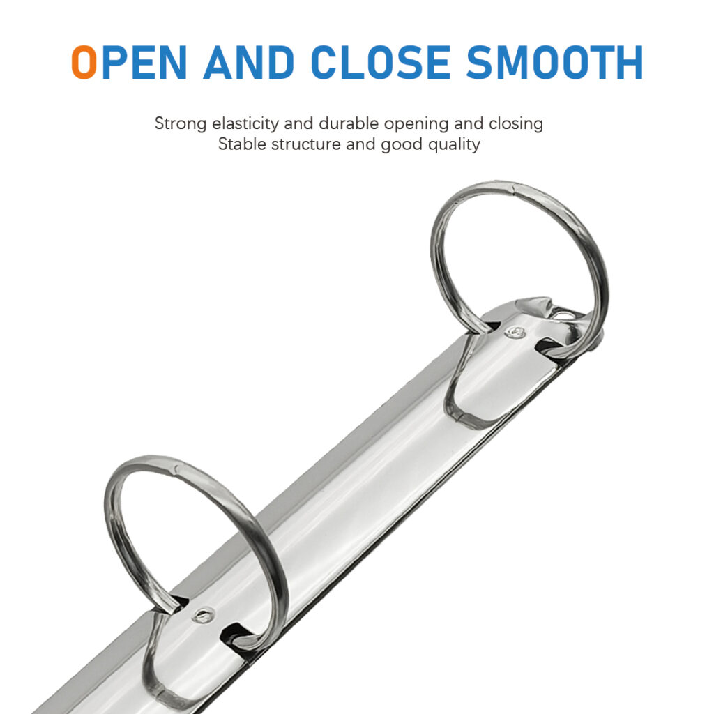 Metal 3-ring binder clip