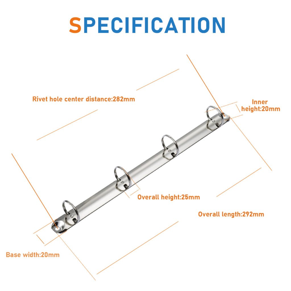Metal 4-ring binder clip