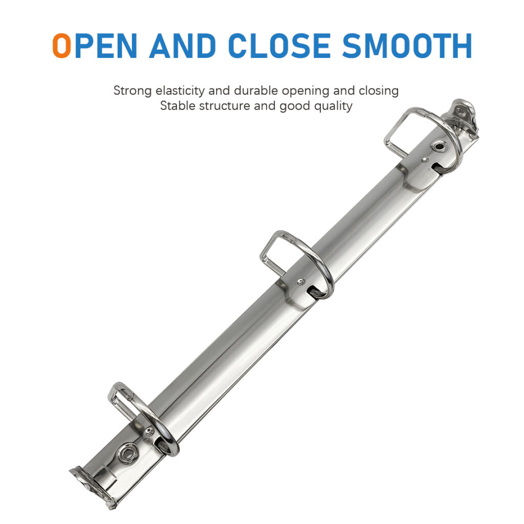 Metal 3-ring binder clip