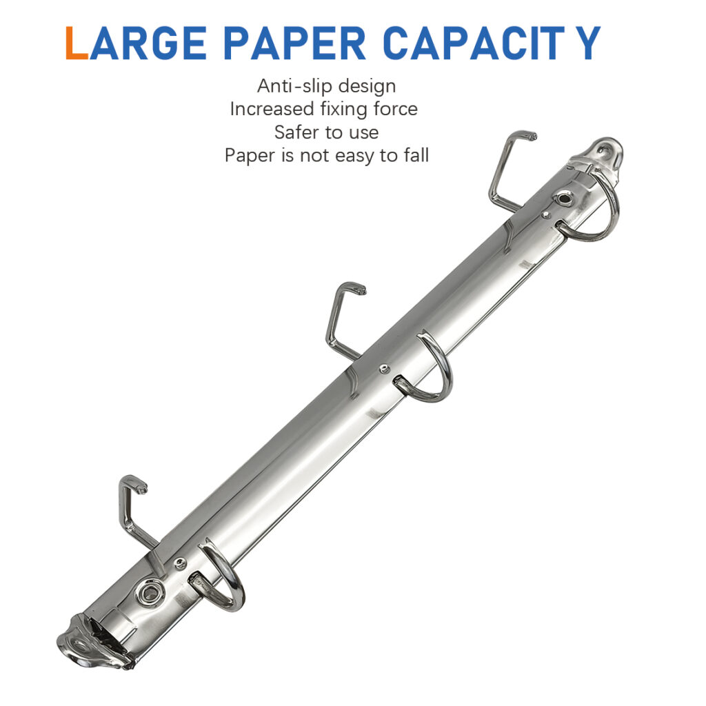 Metal 3-ring binder clip