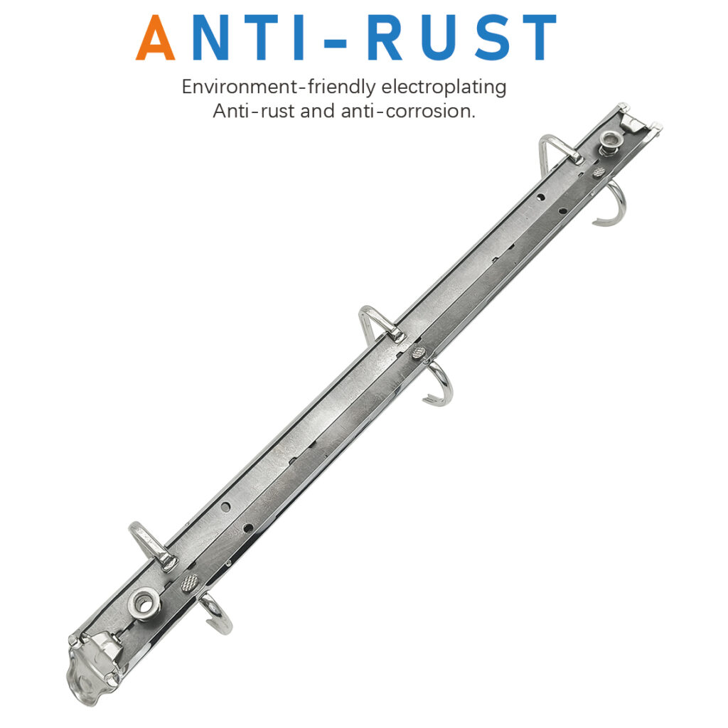 Metal 3-ring binder clip