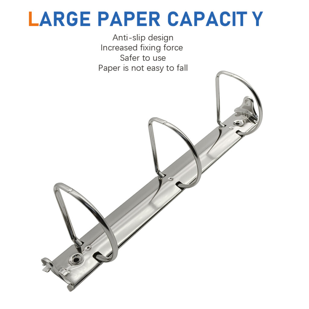 Metal 3-ring binder clip