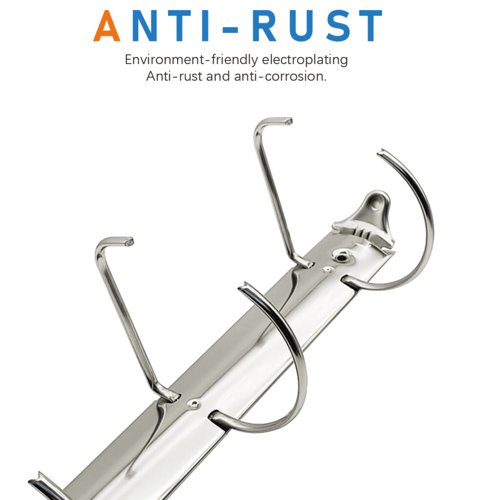 Metal 3-ring binder clip