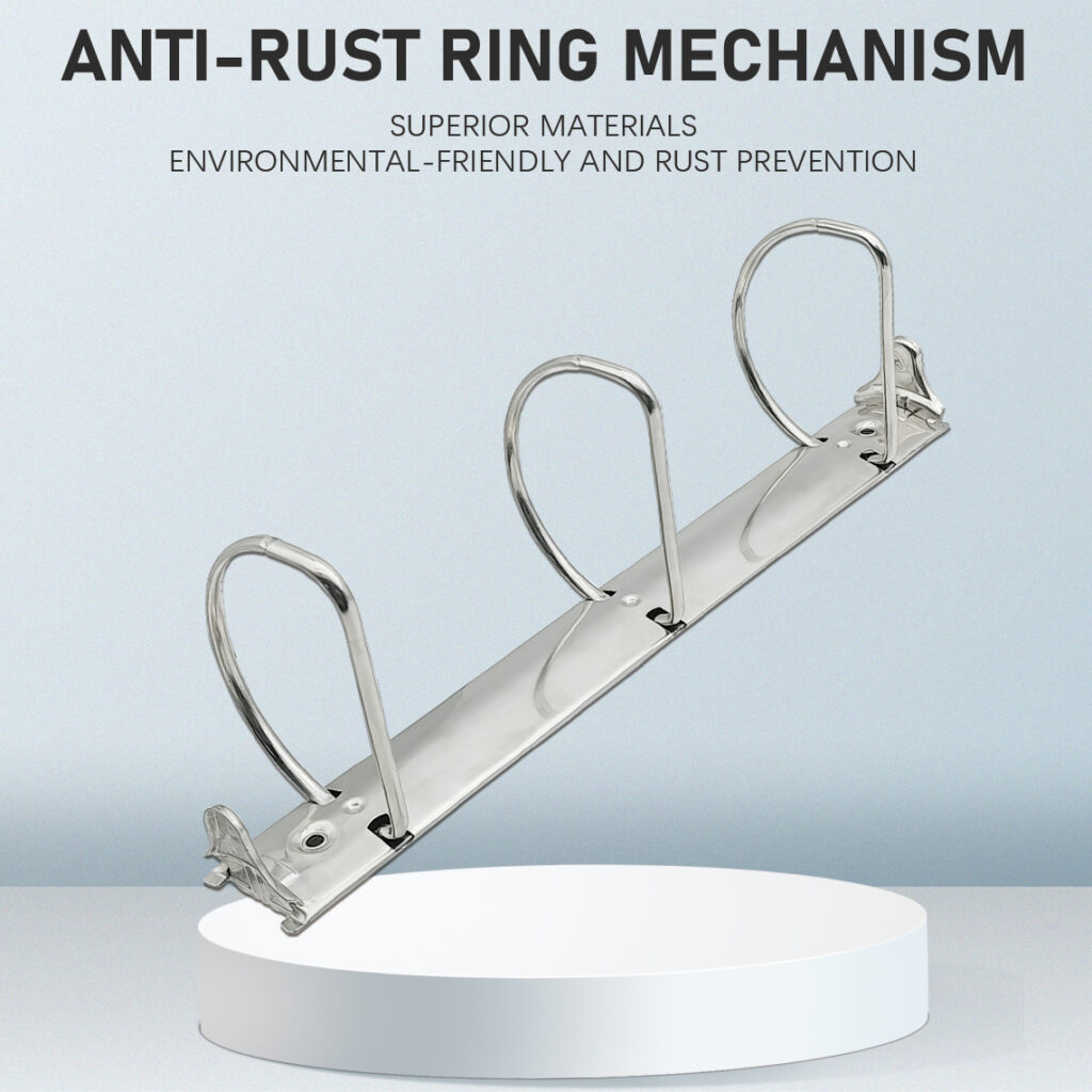 Metal 3-ring binder clip