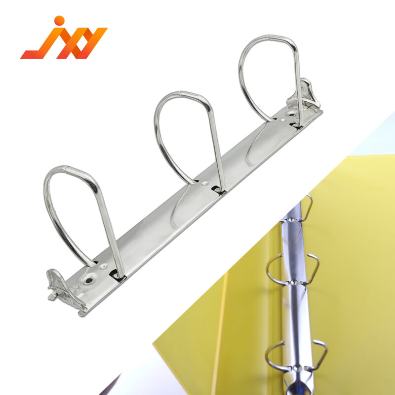 Metal 3-ring binder clip