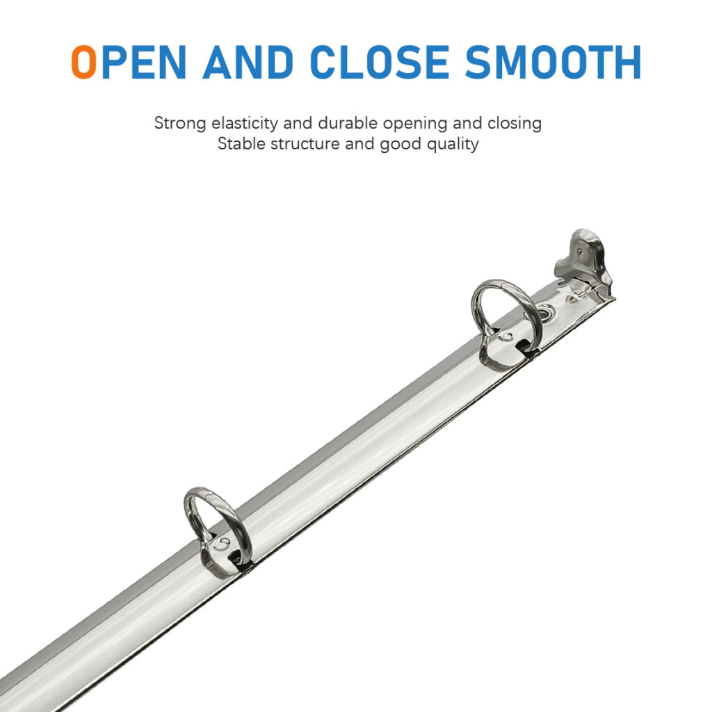 Metal 3-ring binder clip