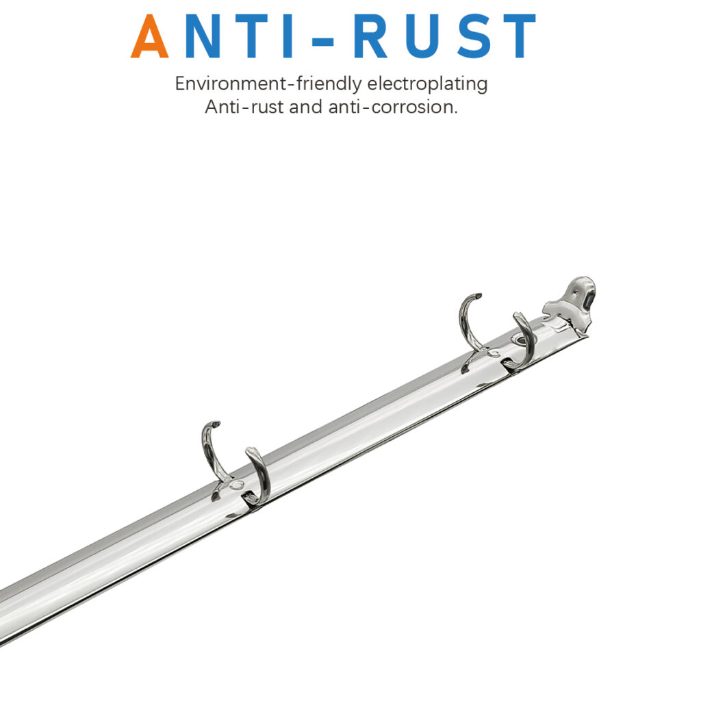 Metal 3-ring binder clip