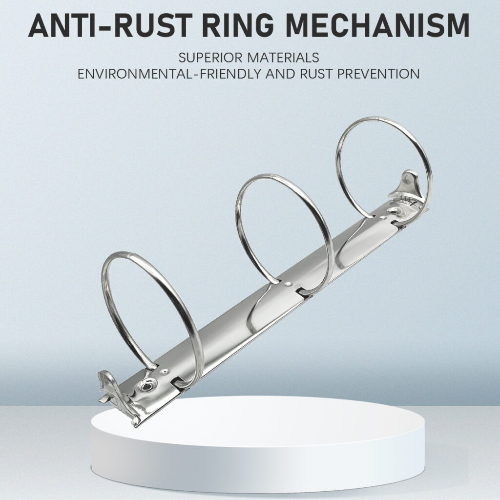 Metal 3-ring binder clip