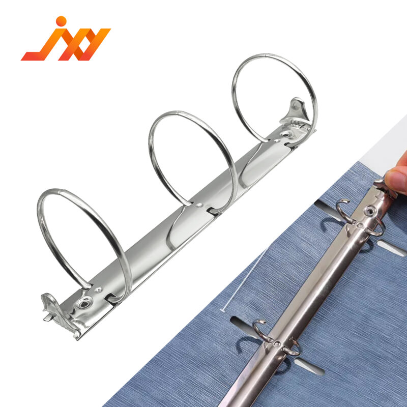 Metal 3-ring binder clip