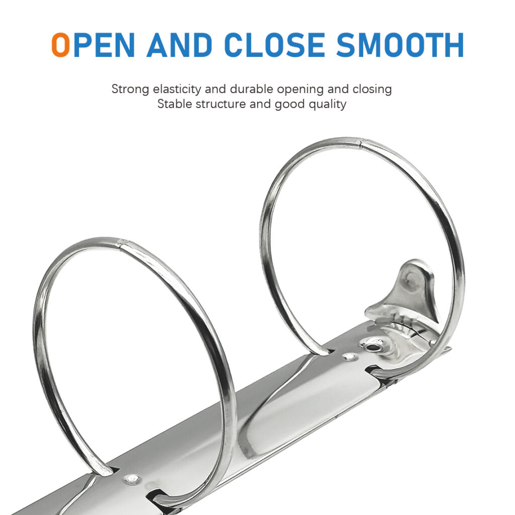 Metal 3-ring binder clip