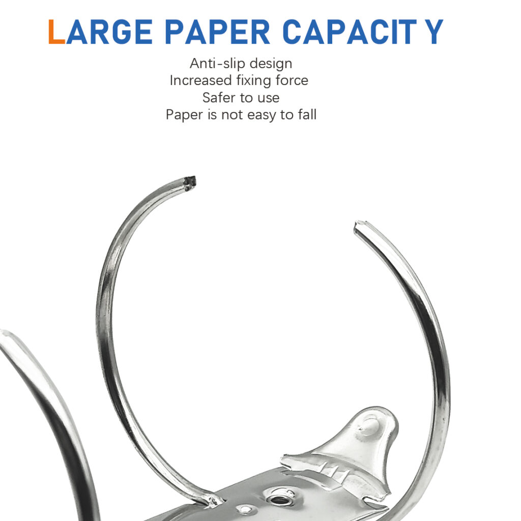 Metal 3-ring binder clip