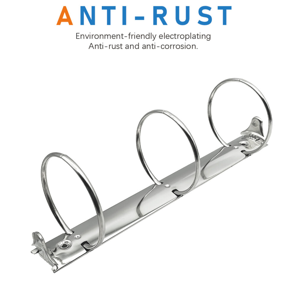 Metal 3-ring binder clip