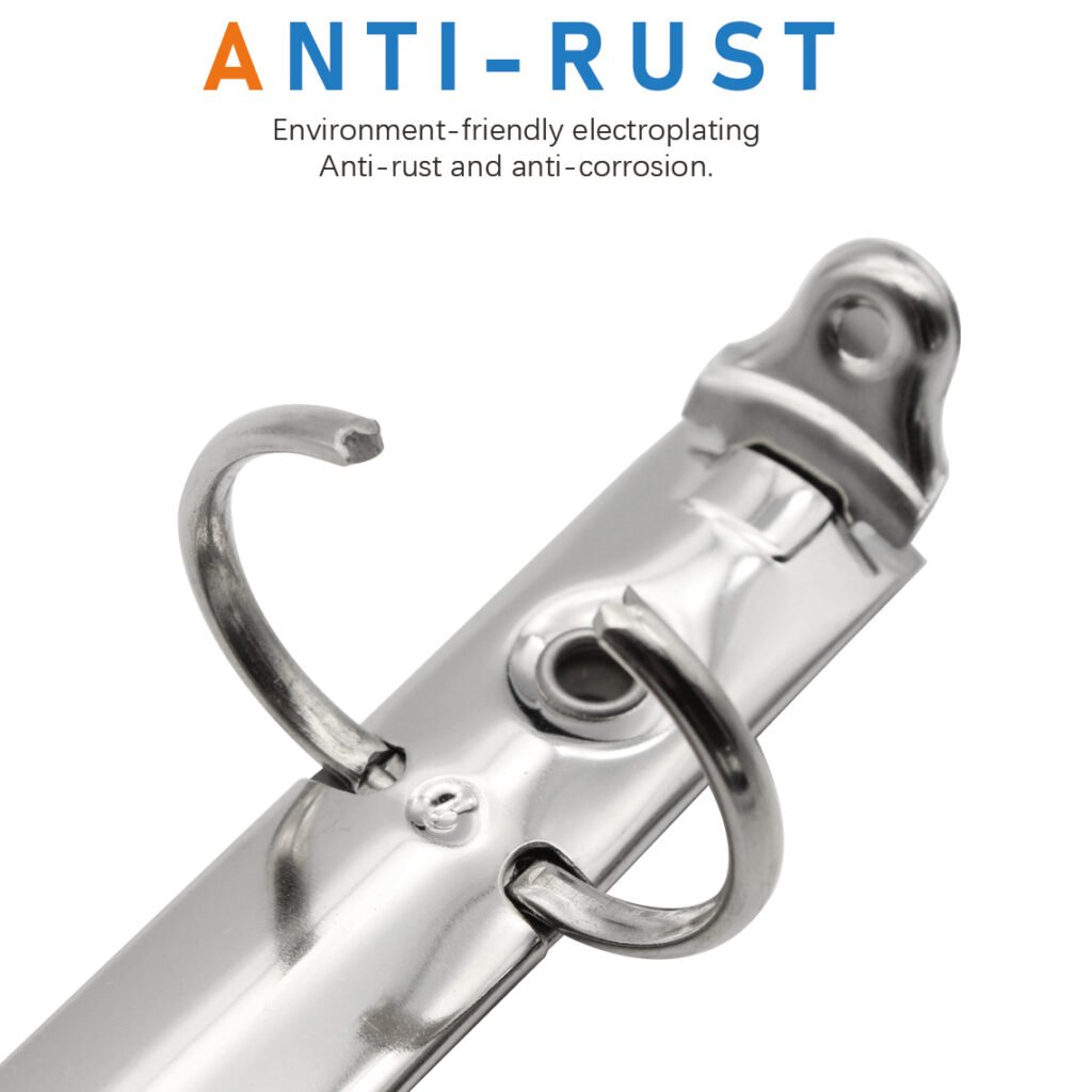 Metal 4-ring binder clip