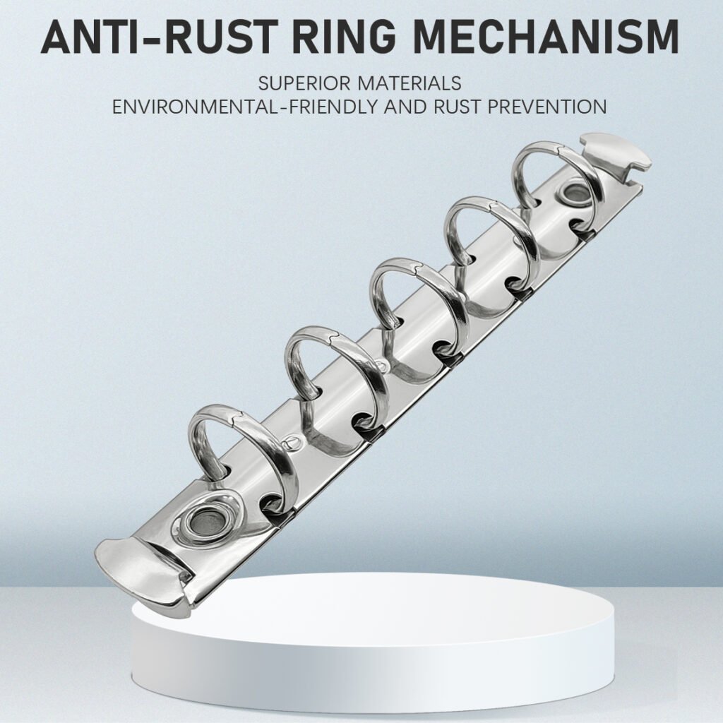 Metal 5-ring binder clip