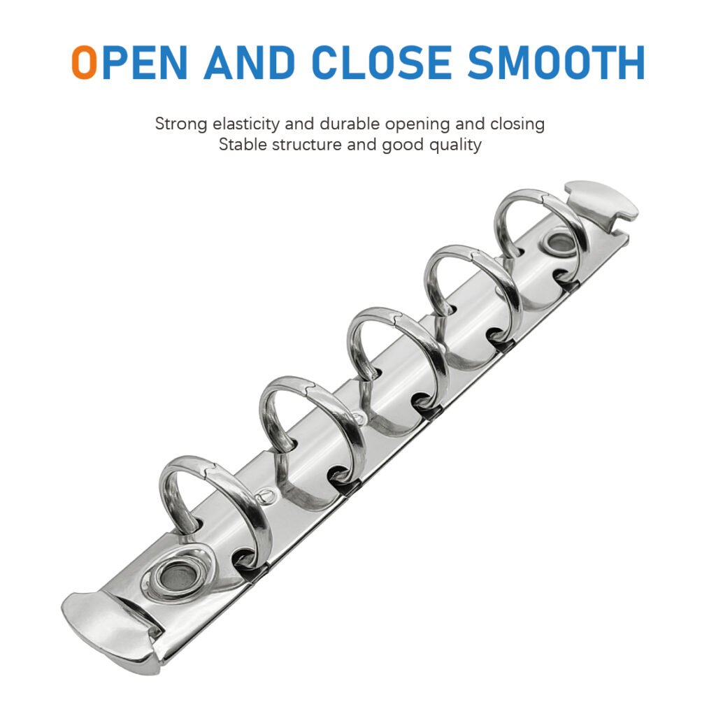 Metal 5-ring binder clip